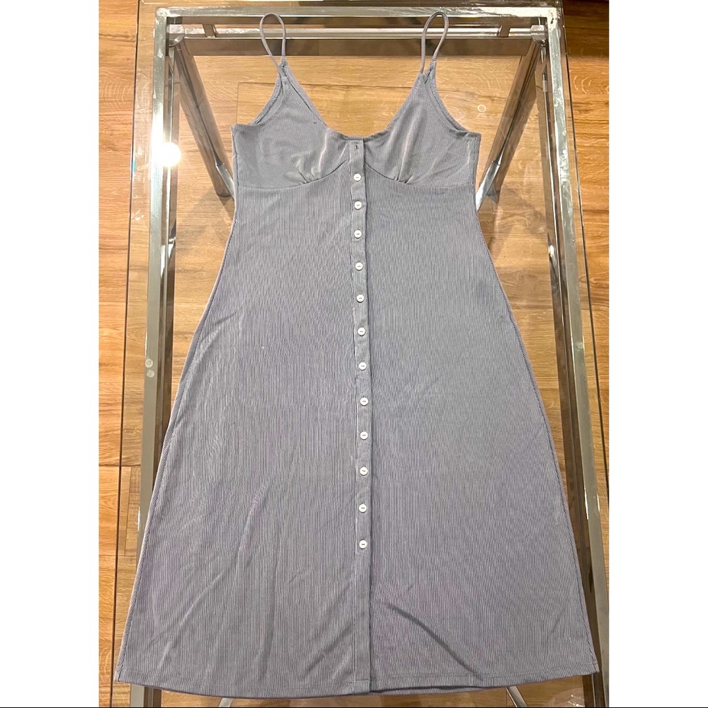 Spaghetti Strap Pinstripe Dress